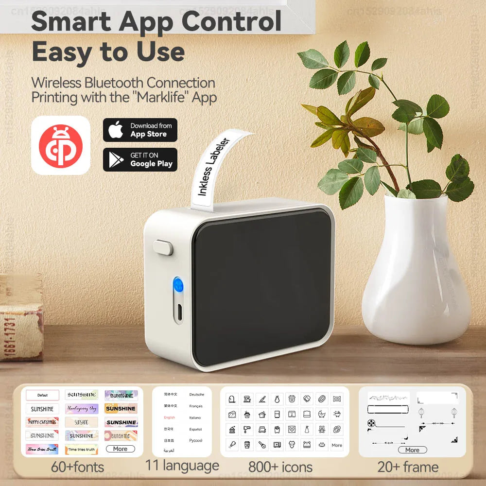 🖨️ Marklife P15 – Mini Impresora de Etiquetas Bluetooth Sin Tinta
