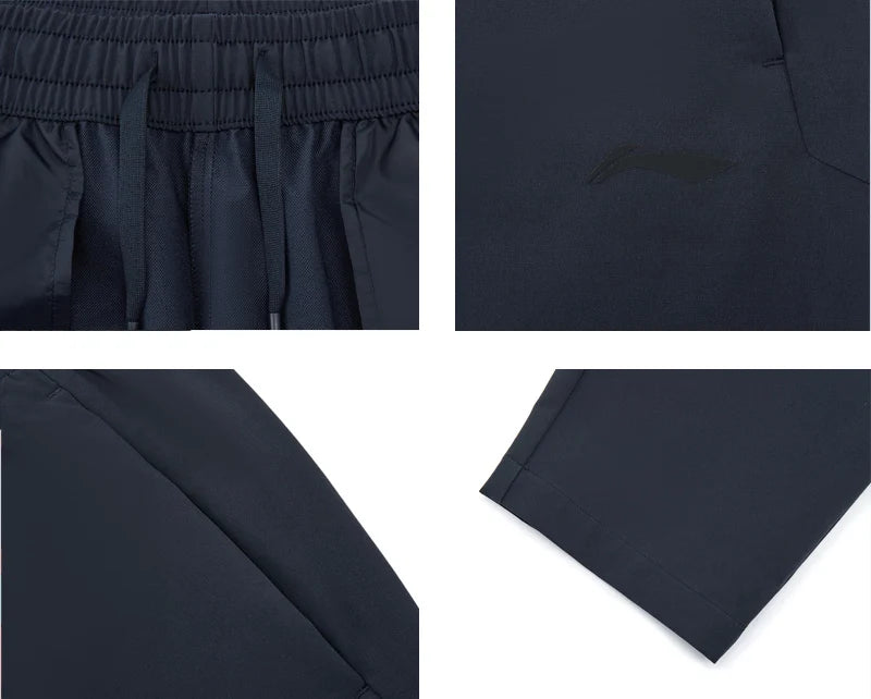Li-Ning Men's Training Sports Pants LN WATER PROOF 89.8%Polyester 10.2%Elastane Reguler Fit LiNing Fitness Trousers AYKW047