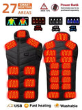Unisex Smart Electric Heating Vest, the Top Choice for Christmas and Birthday Gifts, Men's Thermal Heating Vest, Winter Outdoor Thermal Jacket Suitable for Camping, Hiking, and Commuting (Power Bank Not Included)