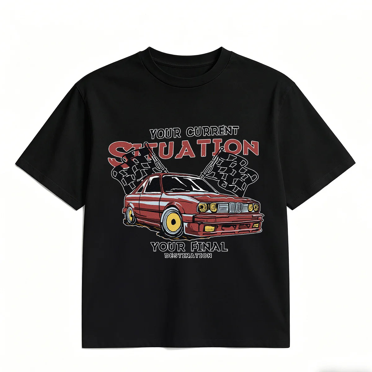 Camiseta gráfica para hombre, 100% algodón, cuello redondo, transpirable, de manga corta, resistente a la decoloración y a la formación de bolitas.