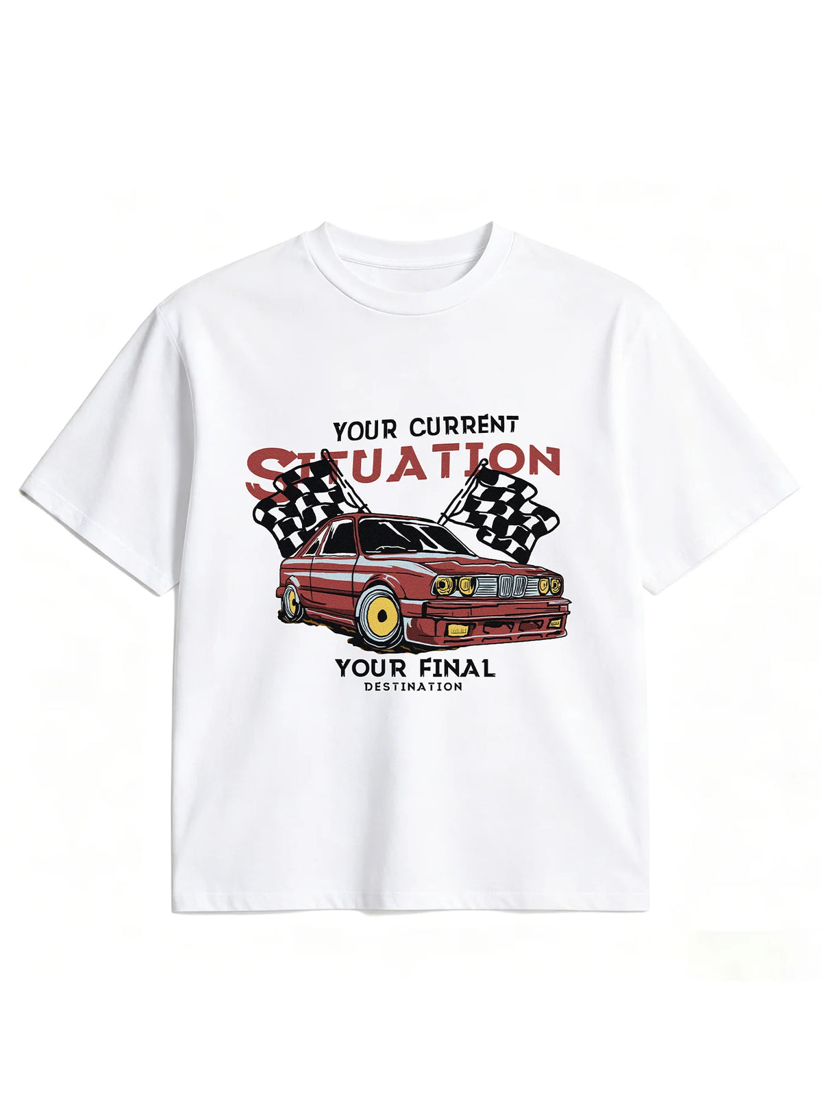 Camiseta gráfica para hombre, 100% algodón, cuello redondo, transpirable, de manga corta, resistente a la decoloración y a la formación de bolitas.