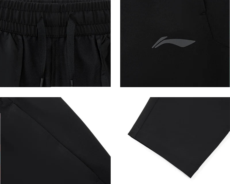 Li-Ning Men's Training Sports Pants LN WATER PROOF 89.8%Polyester 10.2%Elastane Reguler Fit LiNing Fitness Trousers AYKW047