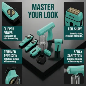WMARK Trimmer Professional Hair Clippers Gift for barber Electric High-End Trimmer for Men 5 IN 1 NG-TB001 NG-8613T NG-8637 Kit