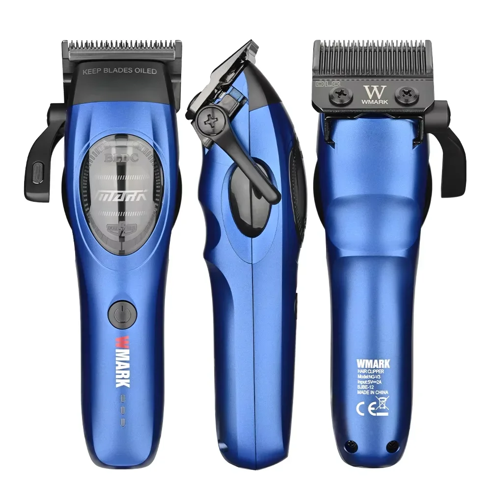 WMARK Clippers Professional Haircut DLC Blade Hair Trimmers Electric BLDC High Torque Outer Rotor Motor Clipper for Men NG-V3 - Imagen 6