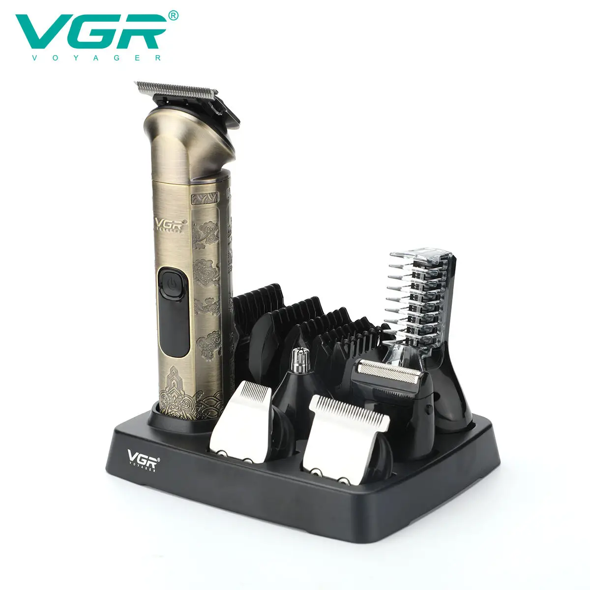VGR6 all-in-one hair cutting machine, armpit hair, nose hair treatment, full body shaving machine, electric push shear V-109 - Imagen 2
