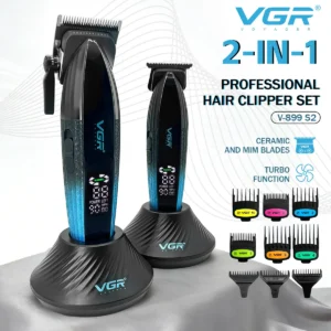 VGR Clippers Professional Hair Cut Machine Charging Base Hair Clippers Electric Barber Trimmers 0MM Hair Clippers Men V-889 S2