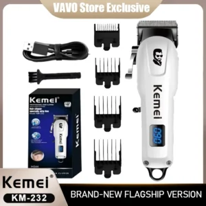 Kemei KM-232 Professional Hair Cutting Machine Electric Hair Clipper Cordless Trimmer for Men Rechargeable Shaver Styling Tool