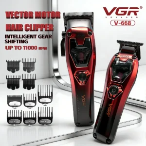 VGR Hair Clippers Professional Haircut Machine 11000 RPM Hair Clipper Vector Motor Trimmer Adjustable Barber Hair Clippers V-668