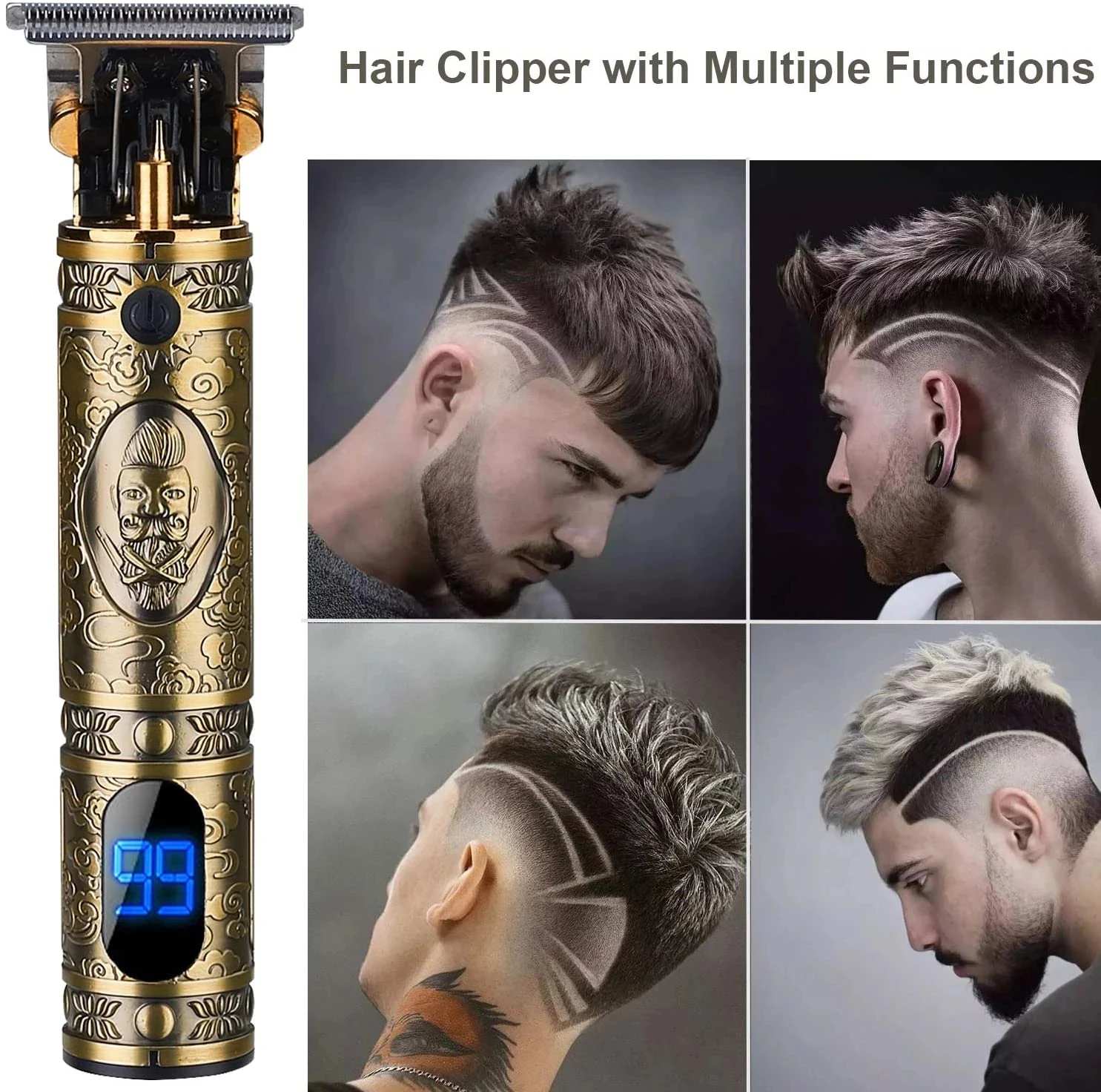 Afeitadora Eléctrica Recargable para Hombre – Cortapelos y Barba Profesional - Imagen 6