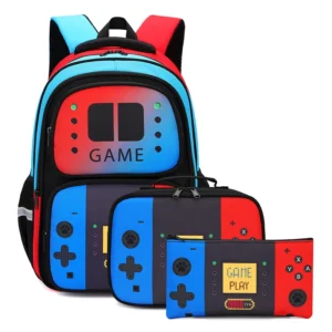 Mochila escolar creativa con estampado de consola de videojuegos, juego de 3 mochilas para adolescentes (niños y niñas), de nailon impermeable. Mochilas escolares y para libros.